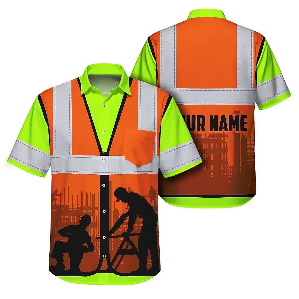 Carpenter Hi-Vis Hawaiian Shirt