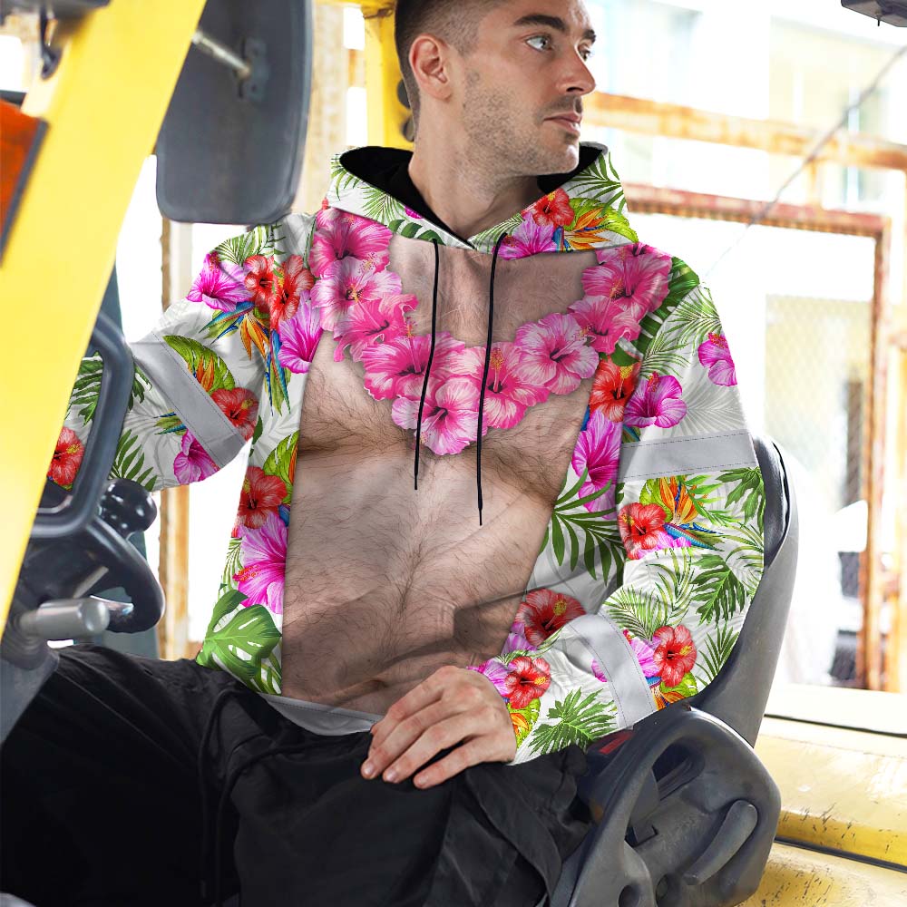 Hi Vis Hoodie Shirt Reflective Tapes Funny Belly Hi-Vis Hoodie