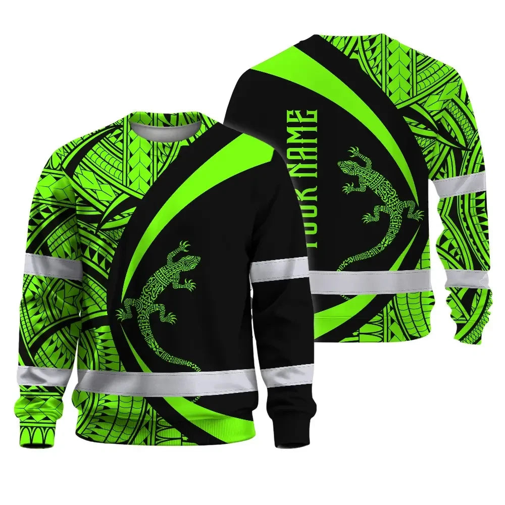 Green Neon Hawaii Hi-Vis Long Sleeve Shirt