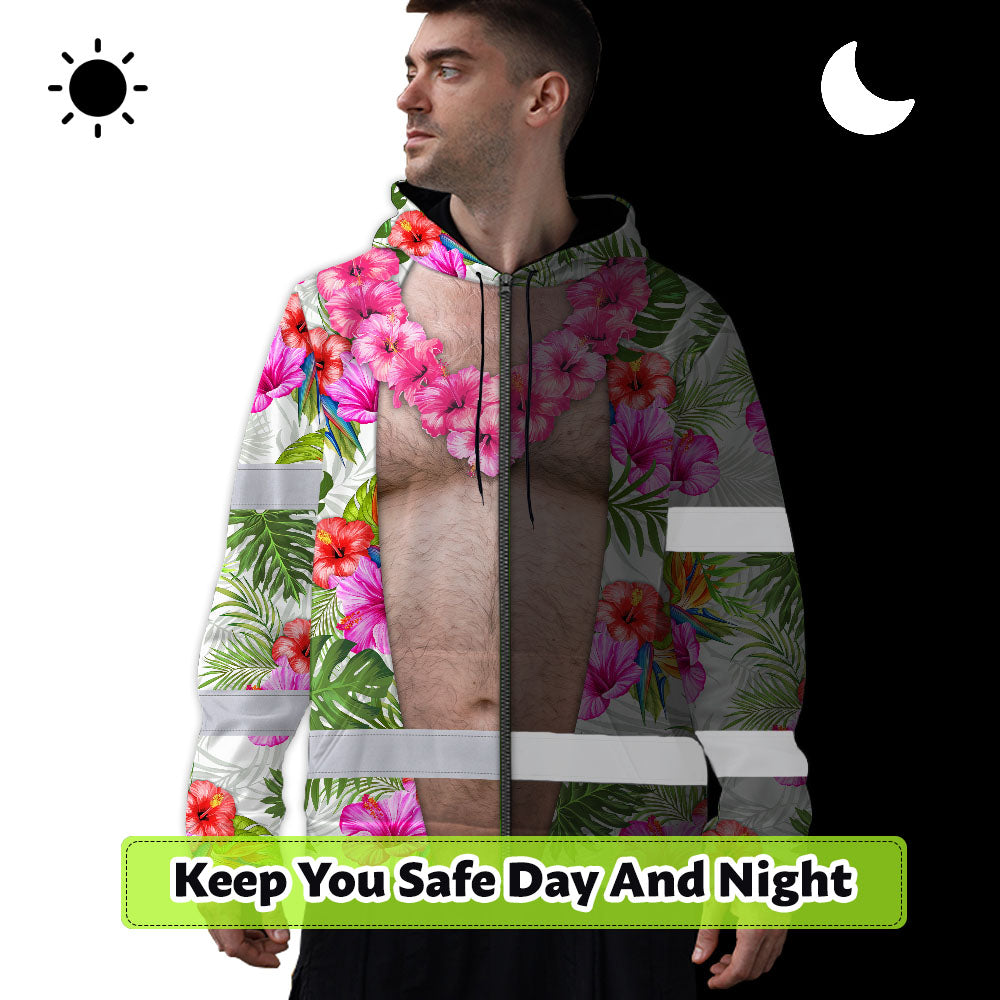 Funny Belly Hi-Vis Zip Hoodie