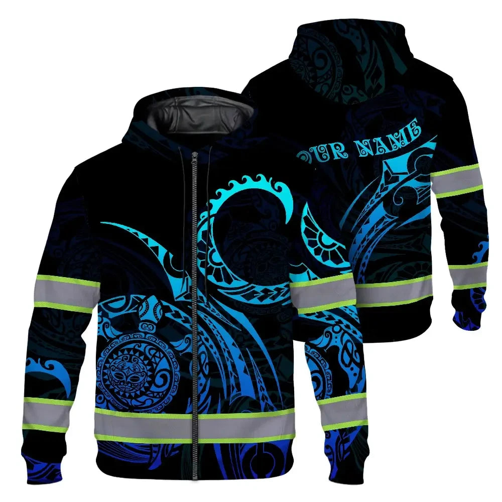 Gradient Turtle Hi-Vis Zip Hoodie
