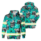 Reflective Hi Vis Mint Neon Hoodie - Safety Workwear