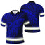 Blue Neon Hawaii Whale Custom Hi-Vis Polo Shirt