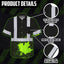 Black Green Neon Canada Flag Hi-Vis Hawaiian Shirt