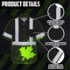 Black Green Neon Canada Flag Hi-Vis Hawaiian Shirt