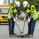 Hi Vis Hawaiian Shirt Reflective Tapes Green Neon Canada Flag 2 Custom Name Safety Workwear For Workers, Truckers, Operators, Canadian