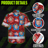 Hi Vis Hawaiian Shirt Reflective Tapes US Flag Red Custom Name And Image Safety Workwear For Workers, Truckers, Operators, Independence