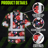 Hi Vis Hawaiian Shirt Reflective Tapes Texas Custom Name Safety Workwear For Cowboy, Mechanics, Workers, Truckers, Operators