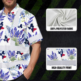 Hi Vis Hawaiian Shirt Reflective Tapes Texas 2 Custom Name Safety Workwear For Cowboy, Mechanics, Workers, Truckers, Operators