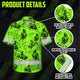 Green Neon Cowboy Hi-Vis Hawaiian Shirt