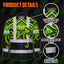 Hi Vis Hawaiian Long Sleeve Shirt Reflective Tapes  Octopus Hi-Vis Long Sleeve Shirt