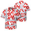 Red Canada Flag Flower 3 Hi-Vis Hawaiian Shirt