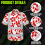 Red Canada Flag Flower 3 Hi-Vis Hawaiian Shirt
