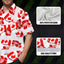 Red Canada Flag Flower 3 Hi-Vis Hawaiian Shirt