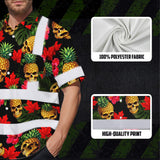 Hi Vis Hawaiian Shirt Reflective Tapes Tropical Canada Flower Custom Name Safety Workwear For Mechanics, Workers, Truckers, Operators