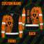 Hi Vis Hawaiian Long Sleeve Shirt American Flag Neon Purple Reflective High Visibility Hi-Vis Long Sleeve Shirt