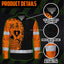 Hi Vis Hawaiian Long Sleeve Shirt American Flag Neon Purple Reflective High Visibility Hi-Vis Long Sleeve Shirt