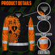 Hi Vis Hawaiian Long Sleeve Shirt American Flag Neon Purple Reflective High Visibility Hi-Vis Long Sleeve Shirt