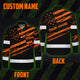 Hi Vis Hawaiian Long Sleeve Shirt Reflective Orange American Flag Hi-Vis Long Sleeve Shirt
