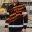Hi Vis Hawaiian Long Sleeve Shirt Reflective Orange American Flag Hi-Vis Long Sleeve Shirt