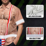 Hi Vis Hawaiian Shirt Reflective Tapes Funny Chest Hair Custom Name Safety Workwear For Workers, Truckers, Operators