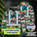 Hi Vis Hoodie Shirt Reflective Tapes Pink And Green 2 Custom Name And Photo Safety Workwear For Workers, Truckers, Operators