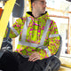 Hi Vis Hoodie Shirt Reflective Tapes Pink And Lime Neon Frog Hi-Vis Hoodie