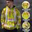 Hi Vis Hoodie Shirt Reflective Tapes Pink And Lime Neon Frog Hi-Vis Hoodie