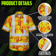 Lime Orange Dog Hi-Vis Hawaiian Shirt