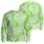 Green Neon White Flowers Hi-Vis Long Sleeve Shirt