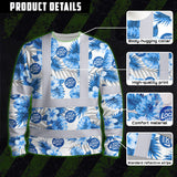 Hi Vis Long Sleeve Shirt Uniform Reflective Blue Neon Custom Name And Logo Safety