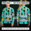 Blue Neon Flowers Hi-Vis Long Sleeve Shirt