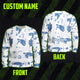 Blue Flowers Turtle 2 Hi-Vis Long Sleeve Shirt