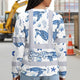 Blue Flowers Turtle 2 Hi-Vis Long Sleeve Shirt