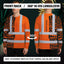 TiKi Hawaiian Orange Neon Hi-Vis Long Sleeve Shirt