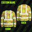 Pink And Lime Neon Frog Hi-Vis Long Sleeve Shirt