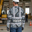 Black Grey Flowers Hi-Vis Long Sleeve Shirt