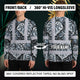 Black Grey Flowers Hi-Vis Long Sleeve Shirt