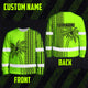 Lime Neon Polynesian And Tree Hi-Vis Long Sleeve Shirt