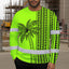 Lime Neon Polynesian And Tree Hi-Vis Long Sleeve Shirt