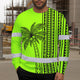 Lime Neon Polynesian And Tree Hi-Vis Long Sleeve Shirt