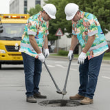 Hi Vis Hawaiian Shirt Reflective Tapes Funny Couple Beach Custom Name And Image Safety Workwear For Workers, Truckers, Operators