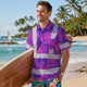 Violet Pink Ohia Lehua Hi-Vis Hawaiian Shirt