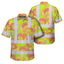 Yellow Pink Ohia Lehua Hi-Vis Hawaiian Shirt