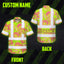Yellow Pink Ohia Lehua Hi-Vis Hawaiian Shirt