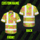 Yellow Pink Ohia Lehua Hi-Vis Hawaiian Shirt