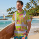 Yellow Pink Ohia Lehua Hi-Vis Hawaiian Shirt