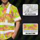 Yellow Pink Ohia Lehua Hi-Vis Hawaiian Shirt