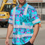 Blue Pink Cat Hi-Vis Hawaiian Shirt