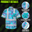 Blue Pink Cat Hi-Vis Hawaiian Shirt